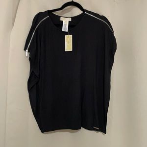 Michael Kors Flutter Zip Top Blouse